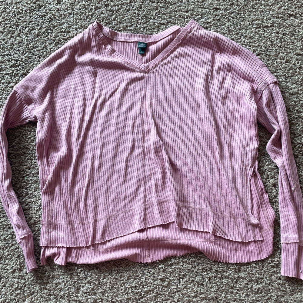 Wild Fable Ribbed Vee Neck Sweater